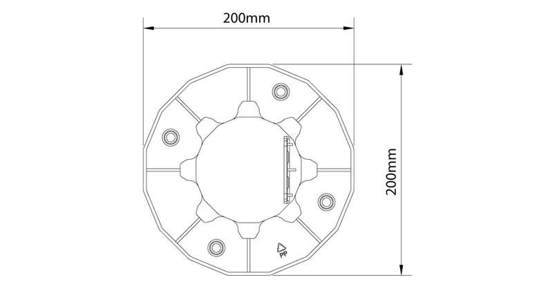 planeo Pied pivotant 140-220 mm Palier de terrasse pour lames de terrasse
