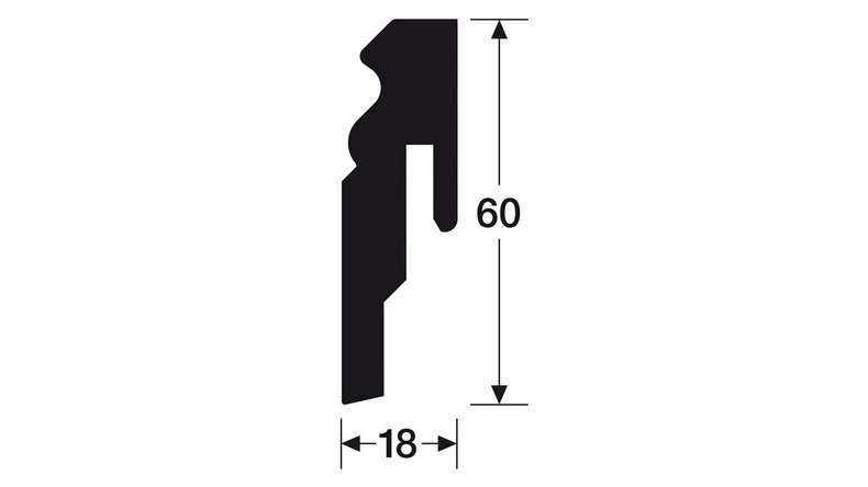 plinthe planeo Alt Berlin blanc 18 x 60mm
