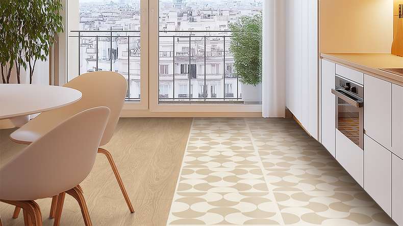 Gerflor vinyle à coller - Creation 55 Luna Beige