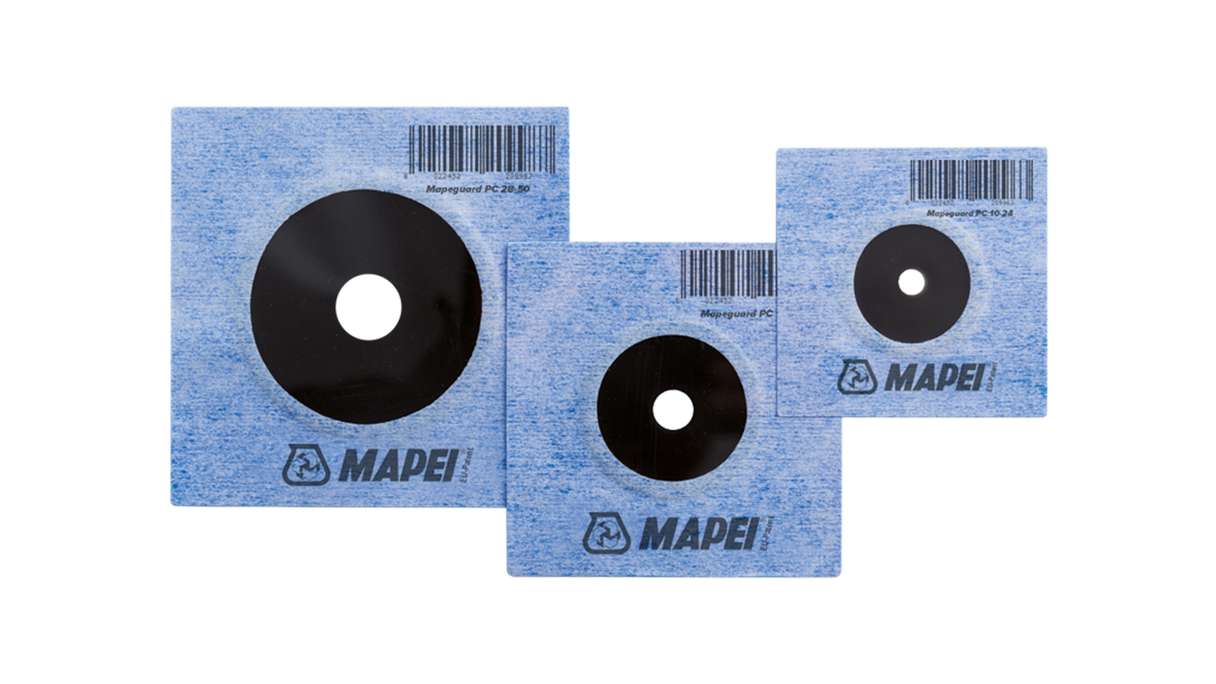 Mapei Mapeguard WP 200 Manchette d'étanchéité 12x12cm pour raccords 28-50mm