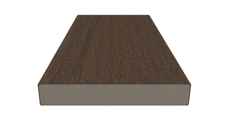 planeo UNIDeck - Lame de terrasse en WPC CoEx, couleur Ipe brun, 3 m - texturée/brossée lisse