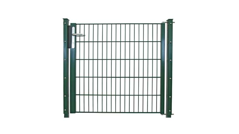 Porte universelle léger 1 feuille vert mousse H 2000 x L 1090 mm poteaux de porte inclus