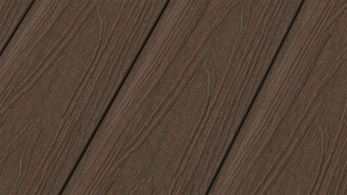 planeo MAXLine Nature - WPC CoEx lame de terrasse XL gainée chambre creuse - Ipe brun 3m structuré/lisse brossé