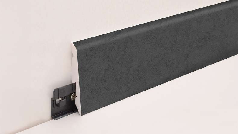 planeo Plinthe SolutionX 2en1 - 2400 x 14 x 58 mm Chêne anthracite (SL0026)