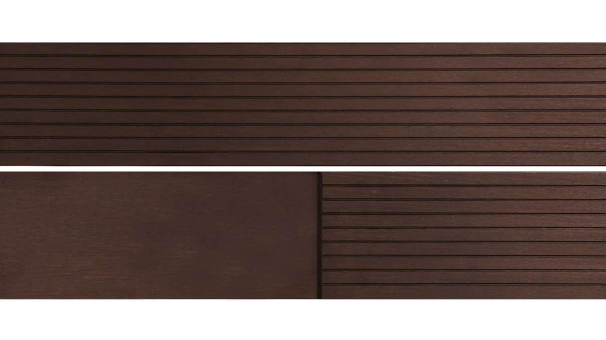 planeo terrasse bois - Bambou foncé lisse/rainuré
