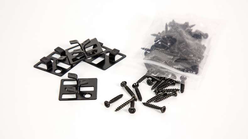 TitanWood Kit complet - 5m lame à âme creuse structure rainurée brun foncé 20m² compris UK alu