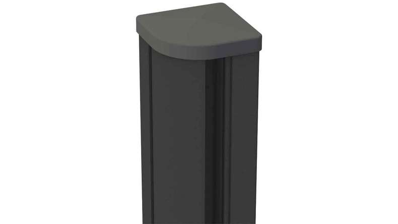 planeo Gardence Metallic - Poteau d'angle variable Anthracite