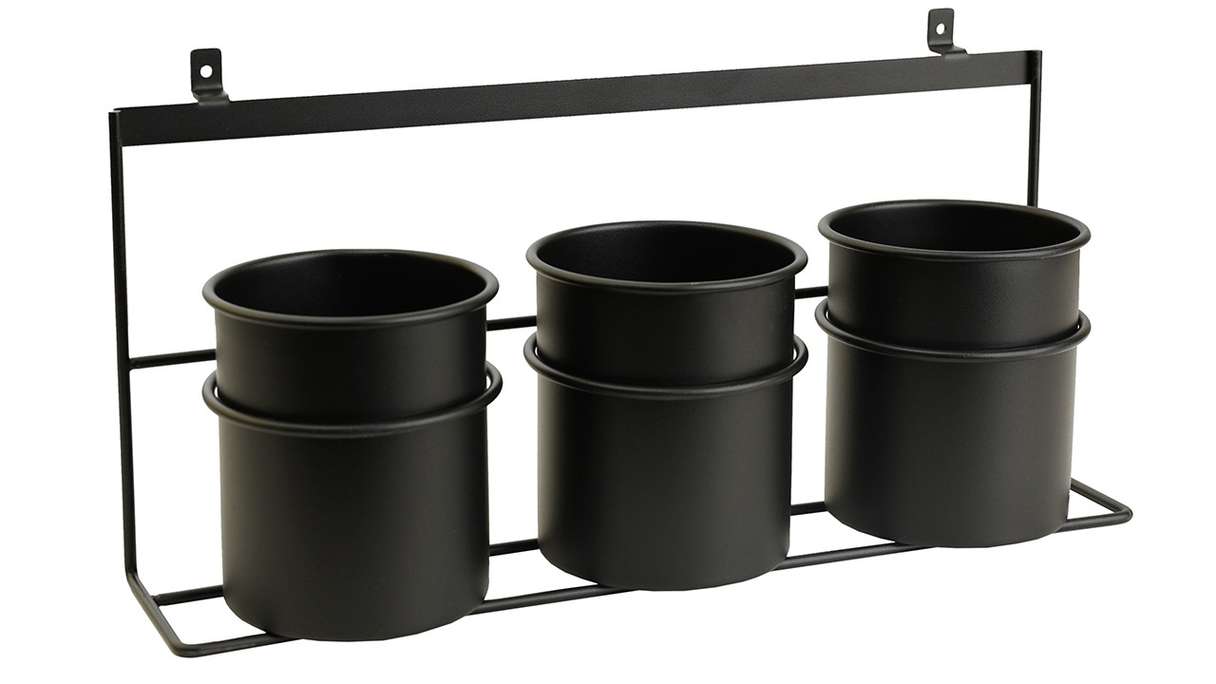 planeo Rangement - noir 3 pcs. Gobelets avec support