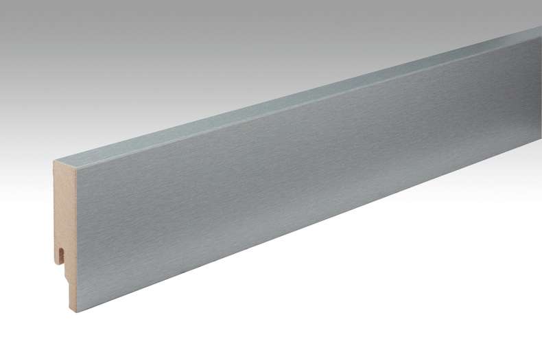 Plinthes MEISTER en acier inoxydable DF 063 - 2380 x 80 x 18 mm