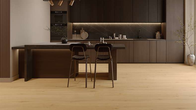 planeo WPC Sol PVC clipsable - PUREtec MAX 70 EIR Pure Golden Oak | Isolation phonique intégrée (RP-A50-7)