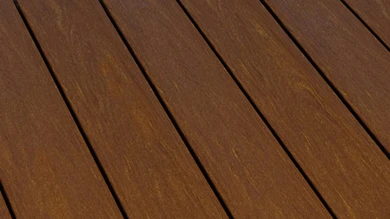 planeo terrasse composite - lame massive structure bois noyer structuré - gaufré/cannelé