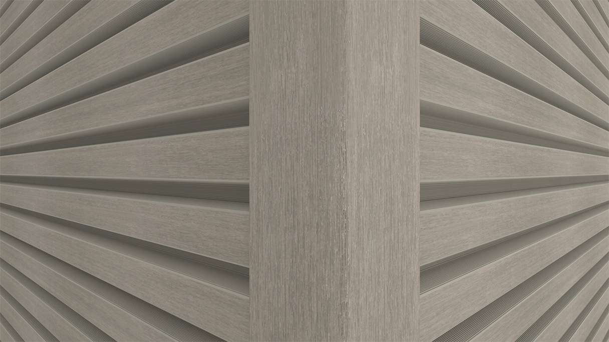 planeo LINEA Slim - Bardage de façade en WPC CoEx, gris clair, 2900 x 215 mm