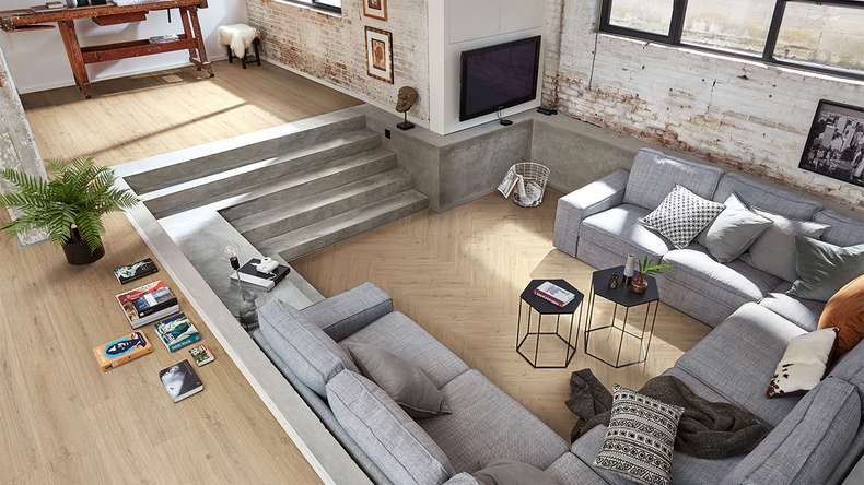 MEISTER Stratifié - MeisterDesign LS 350 Chêne de roche sable 7122 | gaufrage synchrone (600001-0840168-07122)