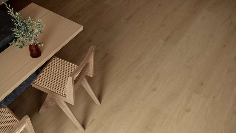 planeo WPC Sol PVC clipsable - PUREtec MAX 70 EIR Smoked Brown Oak | Isolation phonique intégrée (RP-A50-2)