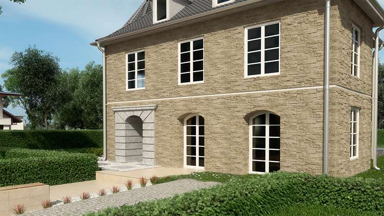 planeo StoneWall Solid briquette de pierre - Pierre calcaire du Jura