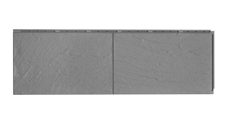 Zierer façade aspect ardoise SS1 - 1115 x 359 mm gris pierre en PRV