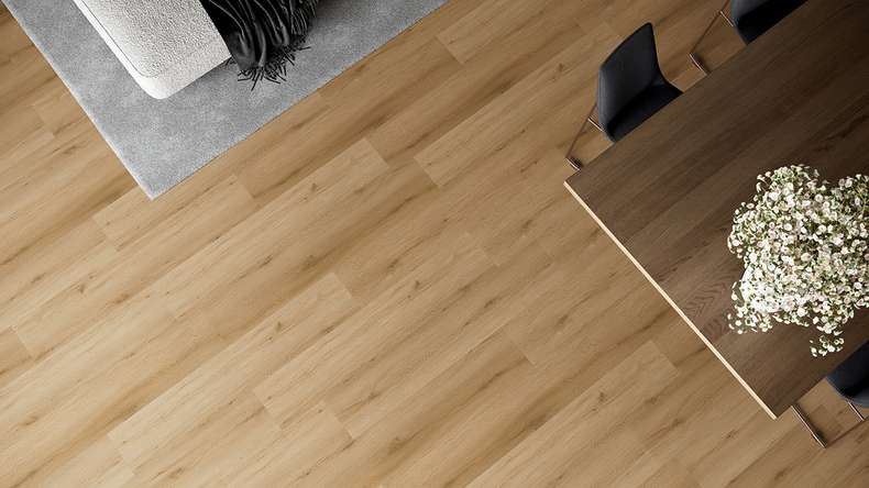 planeo Vinyle à clic rigide - HOMEtec Pro 50 IXPE Pure Canyon Oak | Isolation phonique intégrée (RP-G50-3)