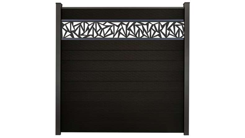 planeo Gardence Strong - Clôture à emboîter BPC Triangle noir co-ex 180 x 180 cm