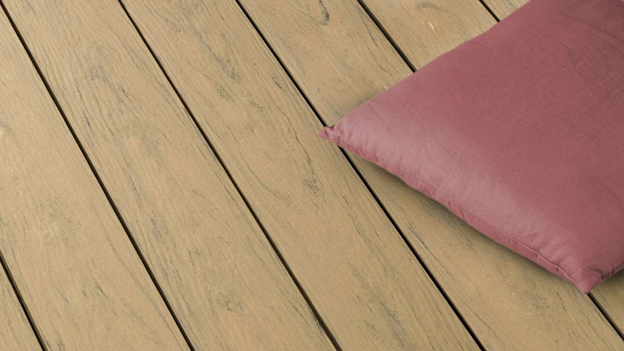 planeo terrasse composite - lame massive frêne velours mat 1,80m - strié
