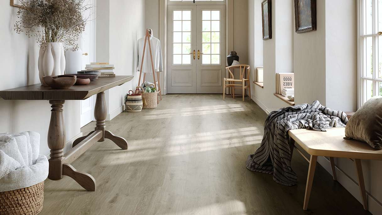 planeo Vinyle à coller - Objet Woodline Chêne gris clair | Grain synchronisé (PLDD2570-EHE)