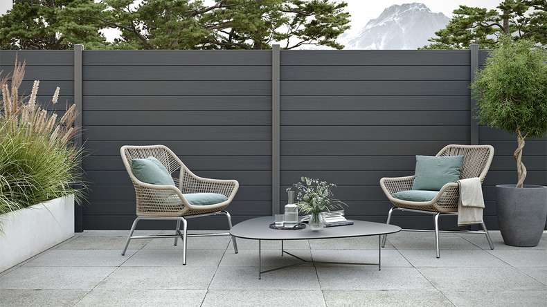 planeo Gardence Strong - Clôture composite Carré Anthracite
