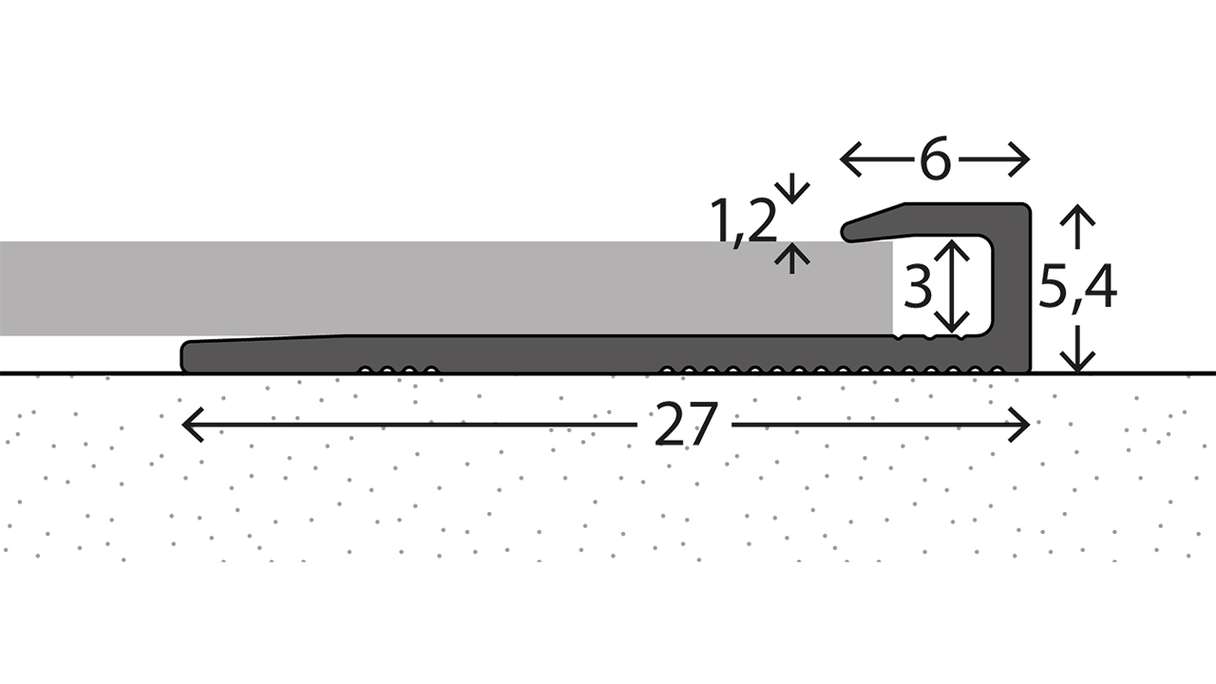 planeo Profilé de finition 112 - 270 cm