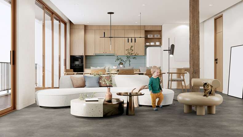 Revêtement Gerflor CV - TEXLINE Nature 2380 Leone Charcoal