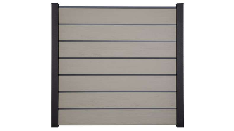 planeo Gardence Deluxe - Clôture composite Premium Bi-Color Blanc