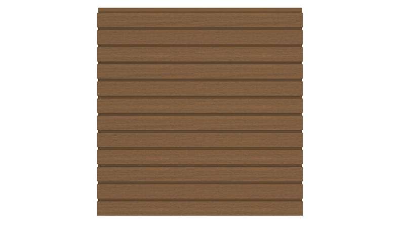 planeo LINEA - WPC CoEx Clôture à emboîter en losange Burma Teck 176 x 183 cm