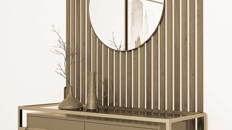 Skaben Panneau acoustique SilentWall Easy-Sticks - Chêne Rustique - 250 x 3,45 cm