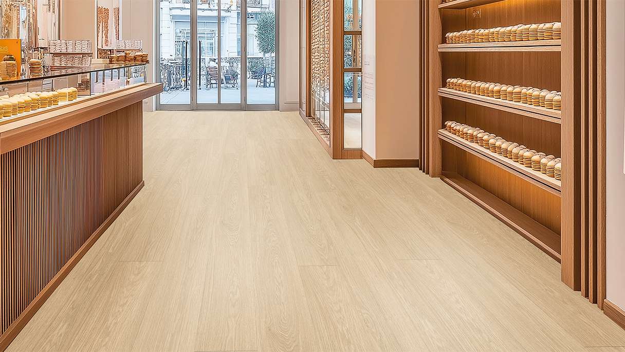Gerflor Vinyle à clic Rigid - Création 40 Clic EIR Lounge Oak Beige | Grain synchronisé (61391272)