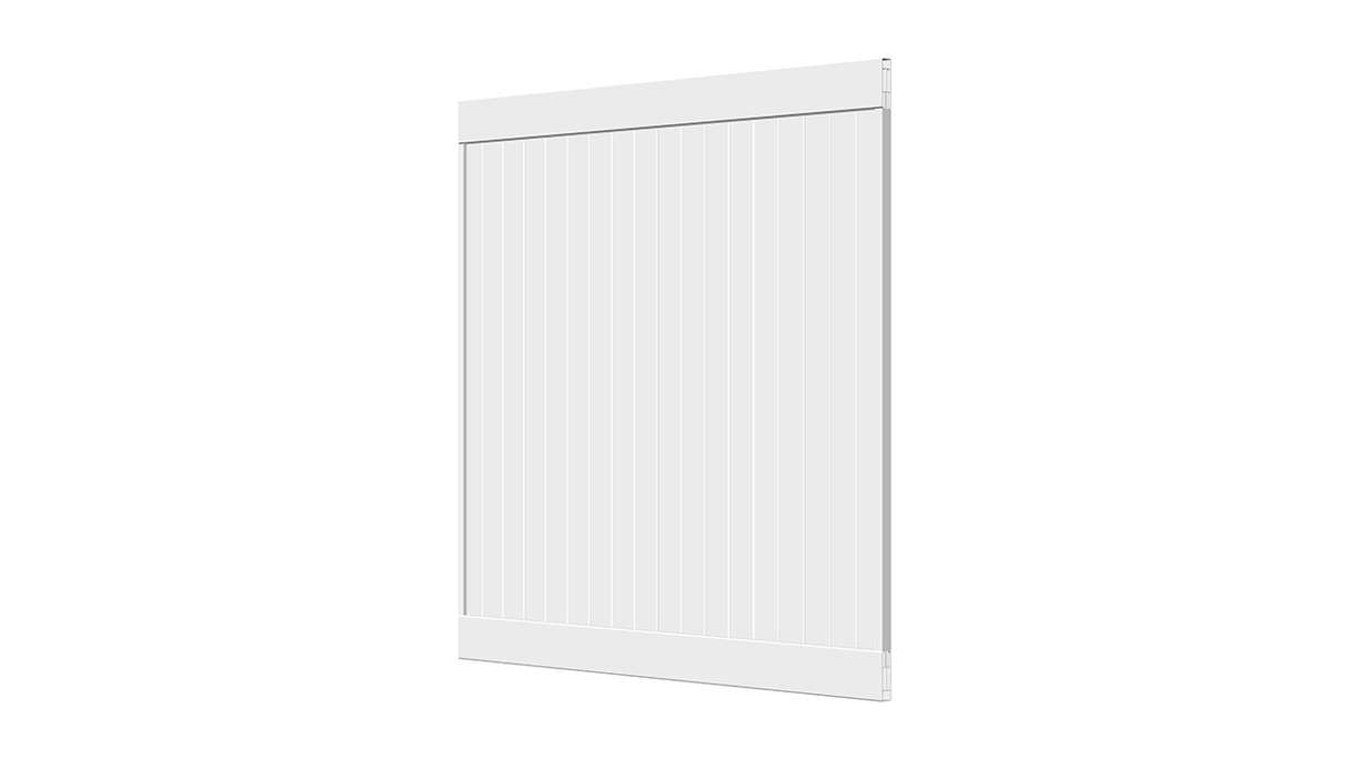 planeo Privara - Clôture PVC à emboîter Blanc - Résistant aux UV | 177 x 178 cm