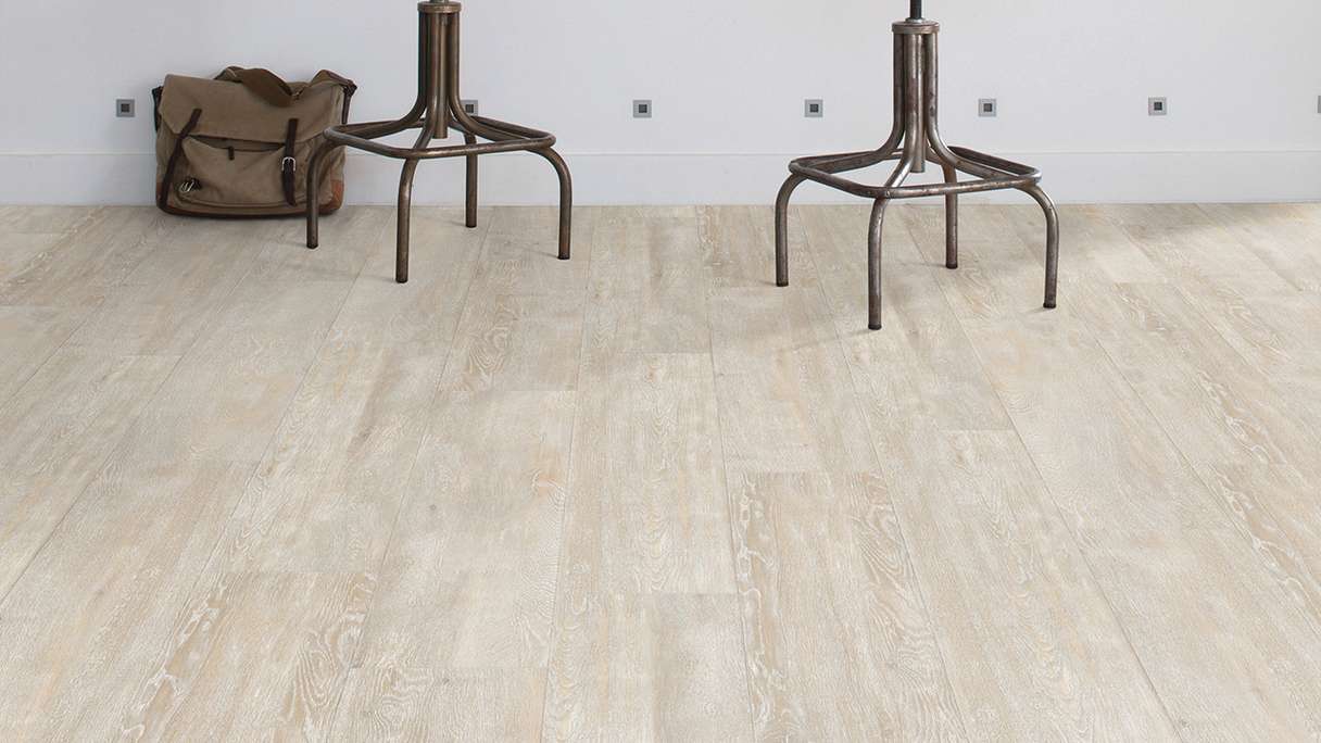 Gerflor Vinyle à clic Rigid - Création 55 Clic Acoustic White Lime | Isolation phonique intégrée (61240584)