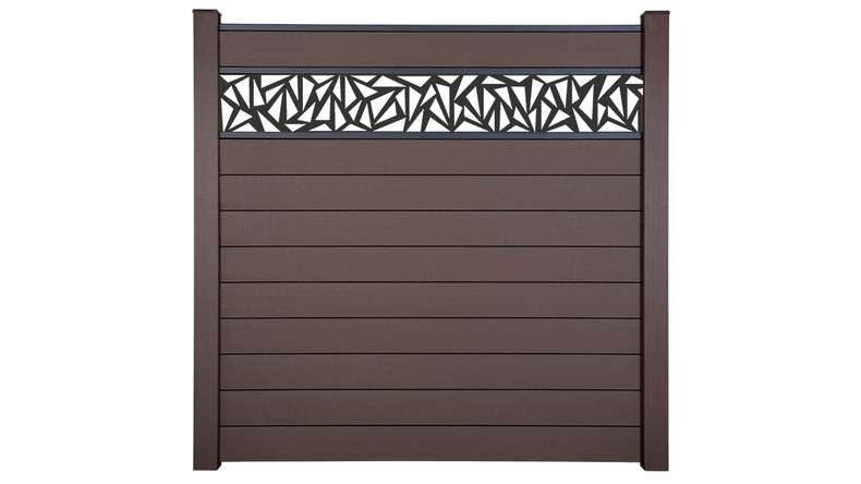 planeo Gardence Strong - Clôture à emboîter BPC Triangle Terra 180 x 180 cm
