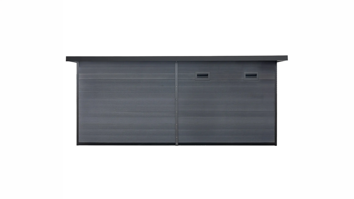 Abri de jardin planeo WPC à toit en appentis XXL - Anthracite 560 x 288 cm