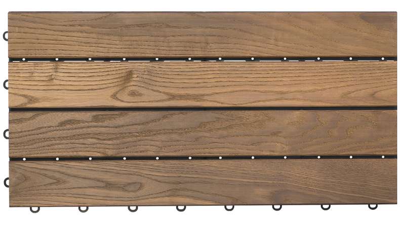 planeo Carreau à clipser Thermo frêne XL - 4 lames Lisse