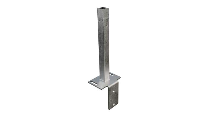 planeo Gardence Metallic - GJ 47 Console en pierre en L 16 x 12 x 40 cm à cheviller avec adaptateur de montage intégré
