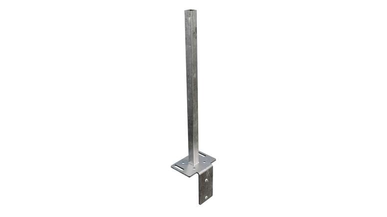 planeo Gardence Metallic - GJ 48 Console en pierre en L 16 x 12 x 60 cm à cheviller avec adaptateur de montage intégré et vis à tête fraisée M8 x 35 mm