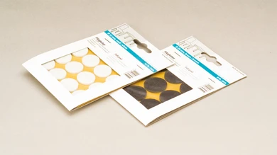 planeo Patins en feutre autocollants Blanc 22 mm 12 pièces