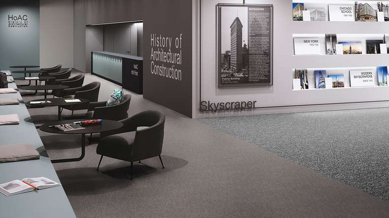Revêtement de sol industriel Gerflor - Creation 70 Connect Dalma Grey (36901088)