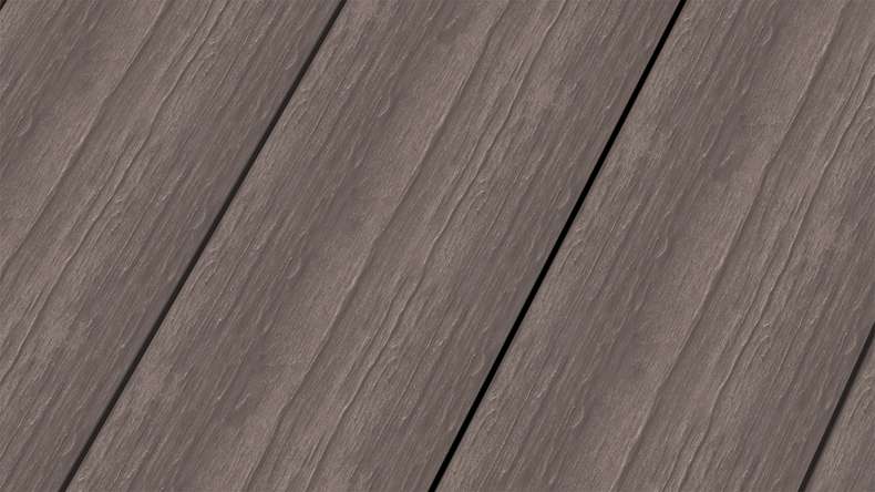planeo MAXLine Antik - Planche de terrasse WPC CoEx gainée XL massif - gris 3m rustique structuré/lisse brossé