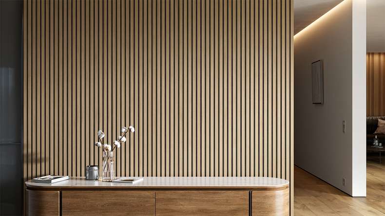 planeo Panneaux acoustiques - chêne naturel - 2400 x 525 x 18mm (PU-A-012)