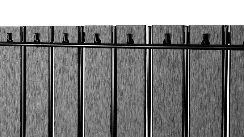 planeo Kit de bandes WPC - Anthracite L 250 x H 123 cm