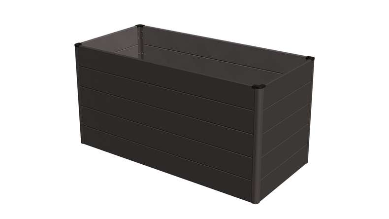 planeo Parterre surélevé rectangulaire en aluminium - Anthracite | DB703 150 x 70 x 75 cm