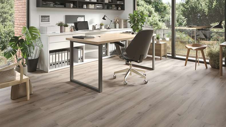 planeo Vinyle à clic rigide - GRANDline Rustic Grey Oak | Isolation phonique intégrée (NF-GL-705-N)