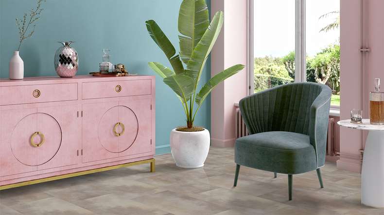 Gerflor vinyle adhésif - Virtuo 30 Glue Down Acuarela taupe | Aspect authentique (39181476)