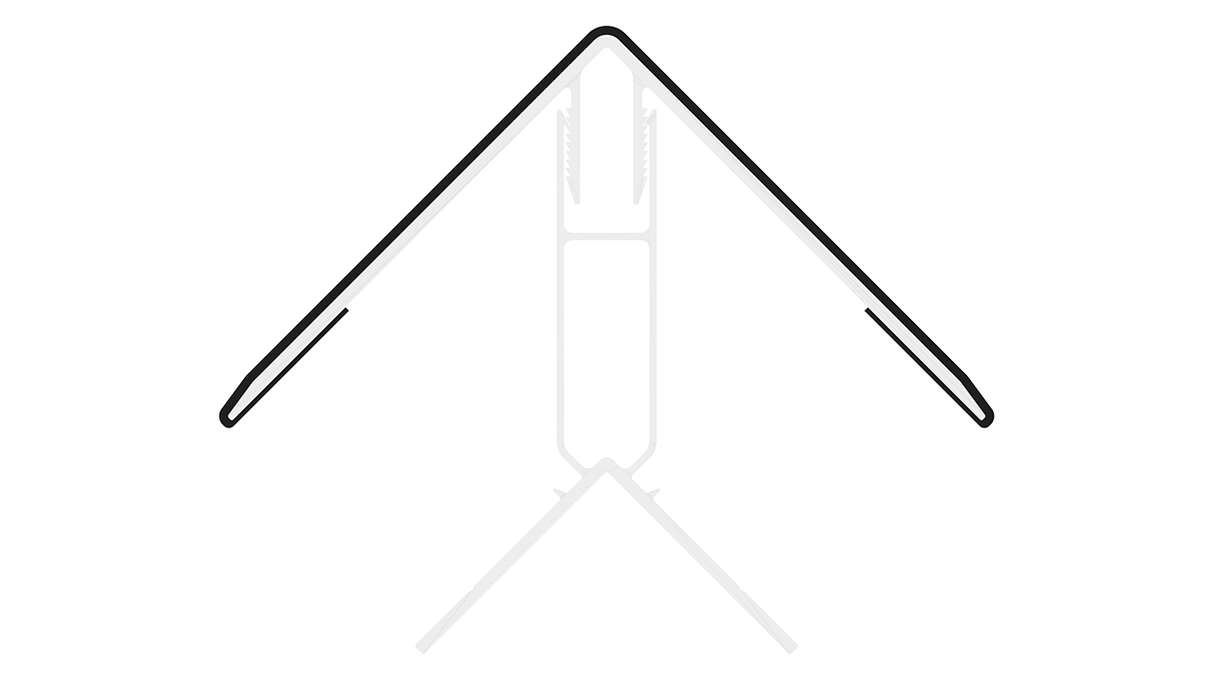 planeo LINEA - Profilé d'angle extérieur en aluminium CoEx noir 3000 x 66 x 66 mm