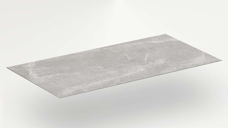 planeo Revêtement mural SPC - CeraRock Tile Light Grey Marble 120 x 60 cm