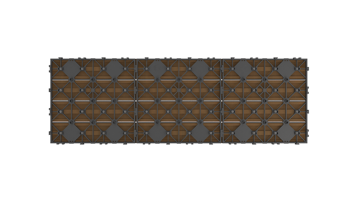 Dalle de terrasse planeo en WPC-CoEx « Burma Teak » 90 x 30 cm