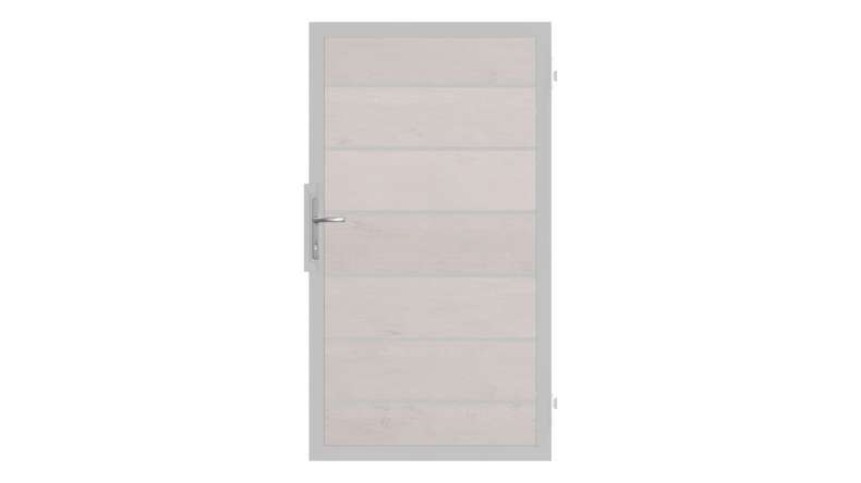 planeo Gardence Deluxe - Porte universelle composite Bi-Color Blanc avec cadre aluminium